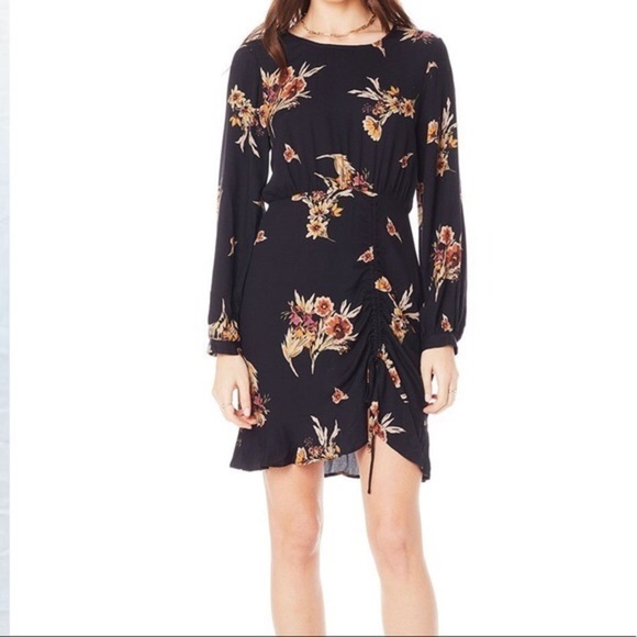 Saltwater Luxe Brantley Black Floral Cinch Dress size M - Picture 3 of 14